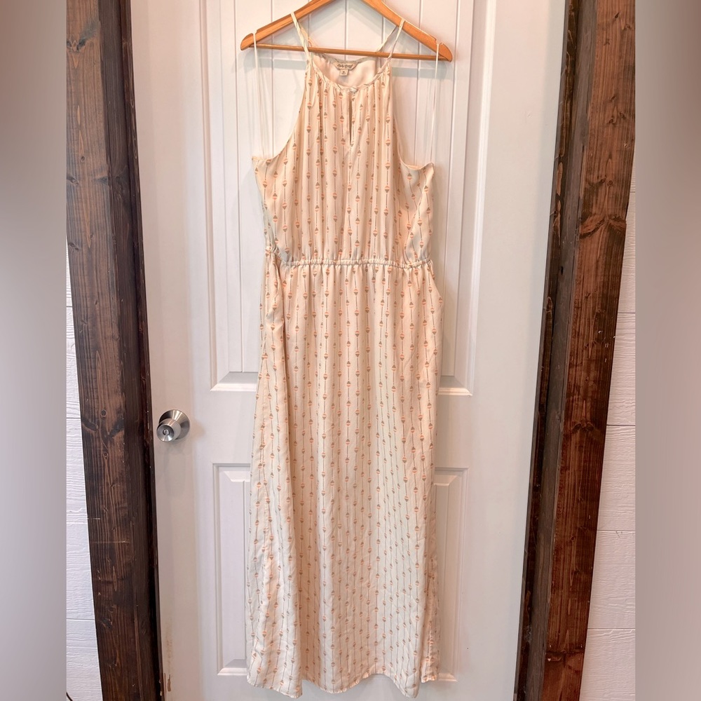 Lucky Brand halter top maxi sundress with pockets size XL
